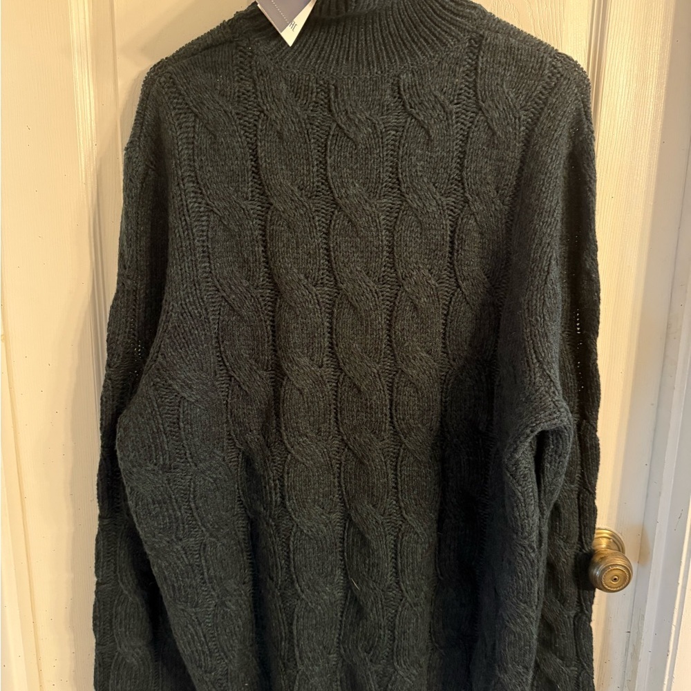 Massimo Piombo Men's Cable-knit Turtleneck Sweater Heavyweight SZ XXL NWT